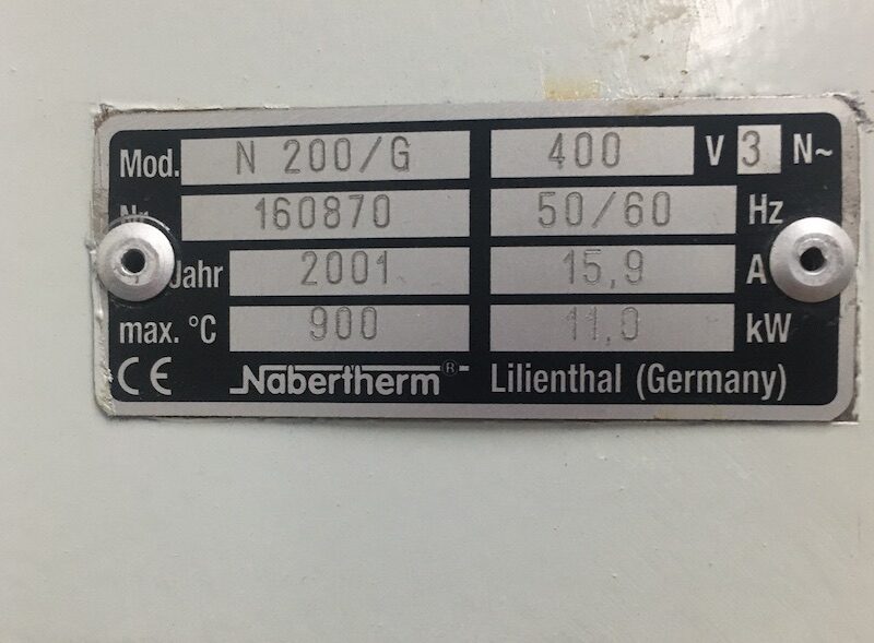 Vends Four Nabertherm N200