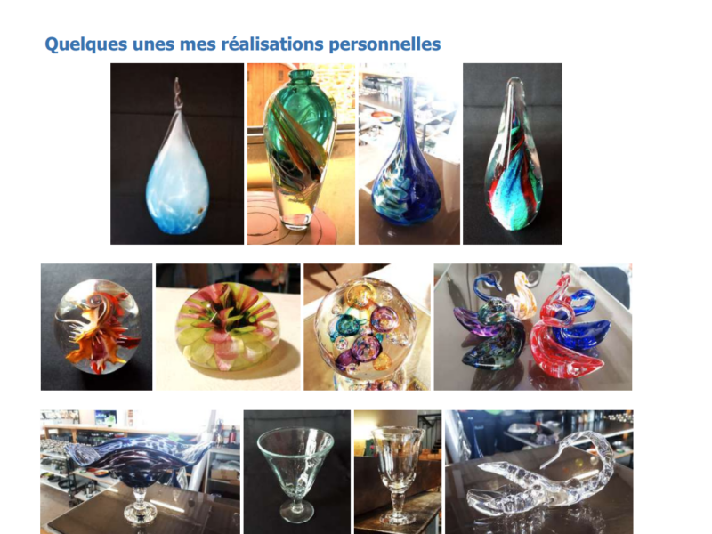 Candidature au poste Souffleur de verre / Assistant